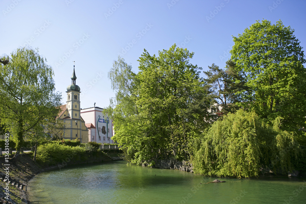 Seerhein in Konstanz am Bodensee, Baden-Wuerttemberg, Deutschland, Europa