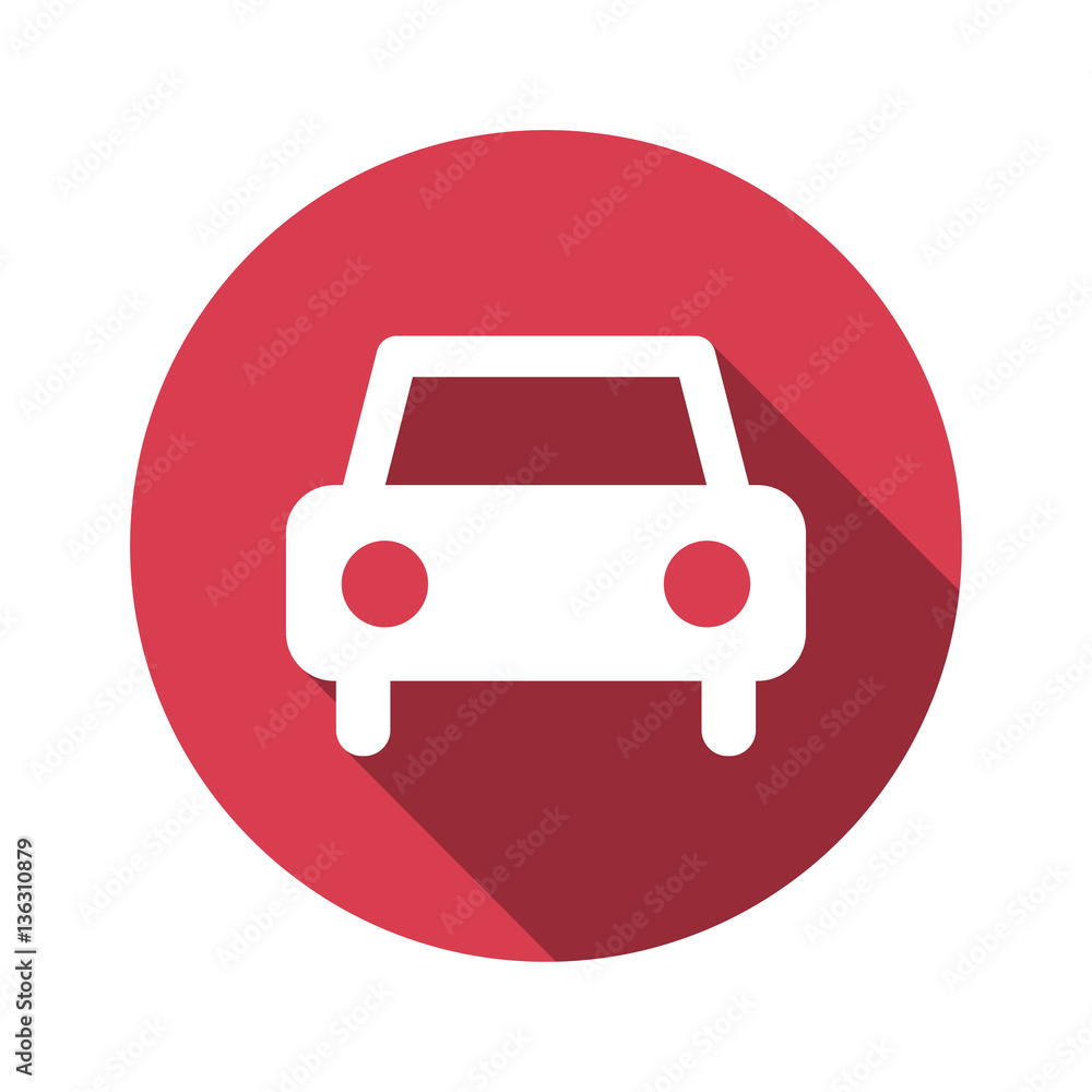 vector illustration of car flat design icon vector illustration of car flat design icon