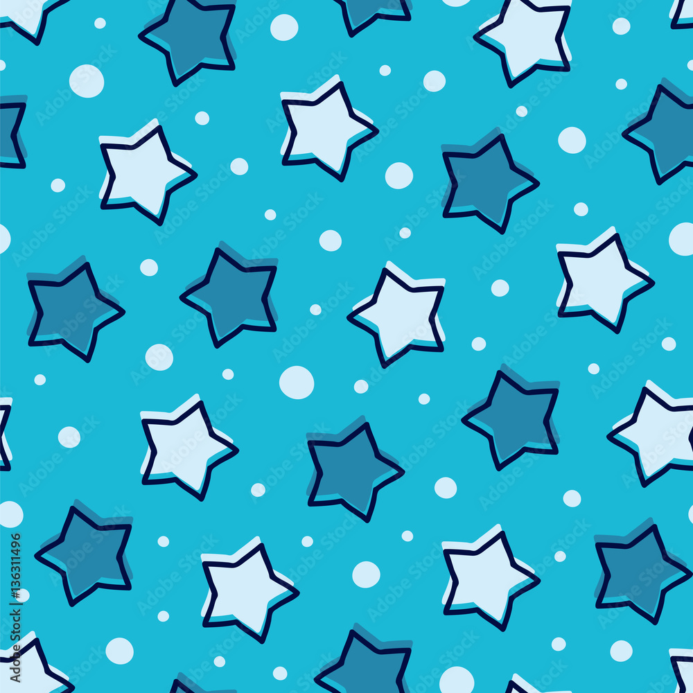 Cute seamless vector pattern with stars. Cute seamless vector pattern with stars.