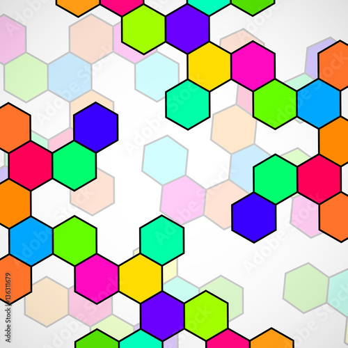 Hexagonal molecule structure of DNA. Geometric abstract background. Vector Free Download Hexagonal molecule structure of DNA. Geometric abstract background. Vector - GFXLoad