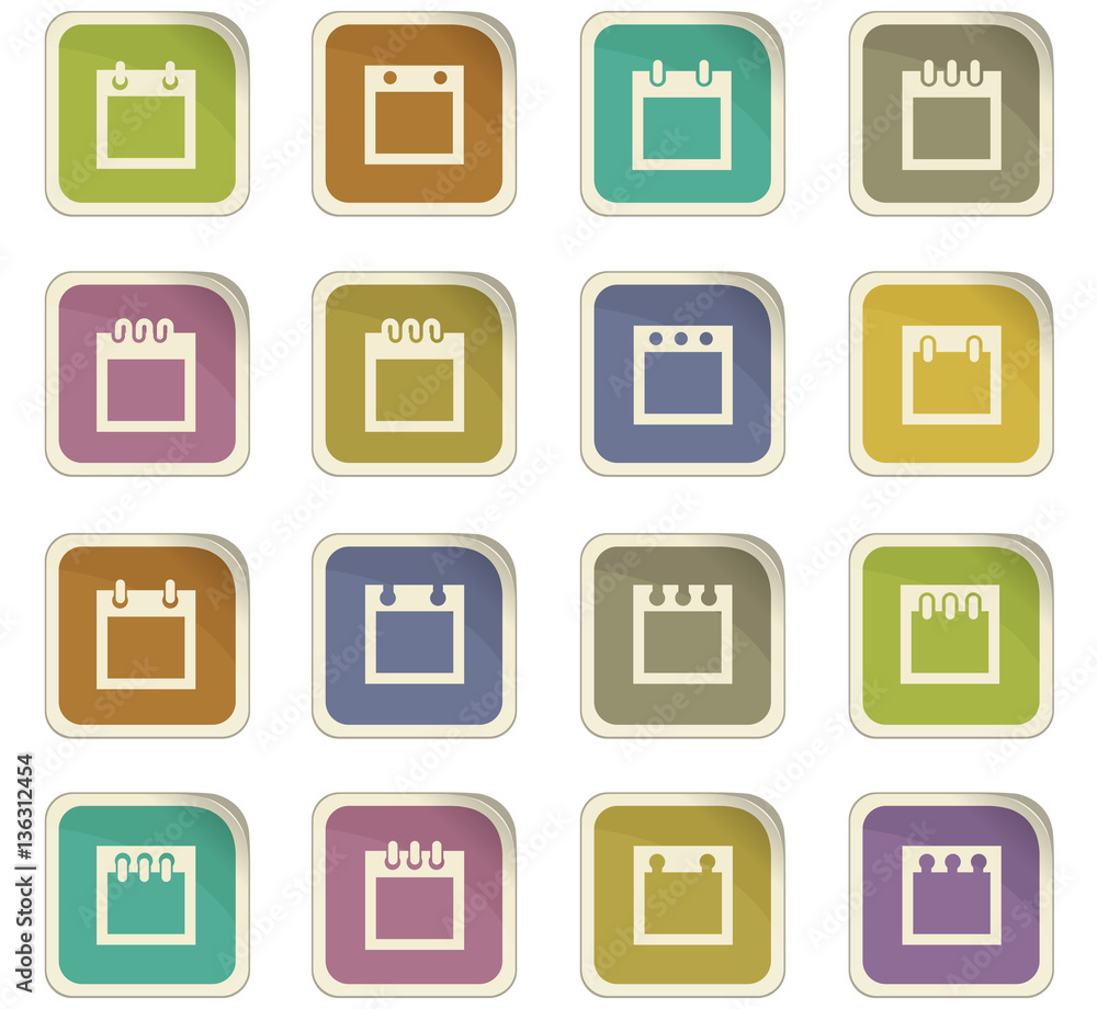 Calendar icons set