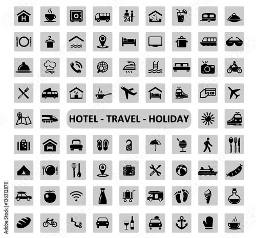 Icons Hotel Travel Holiday