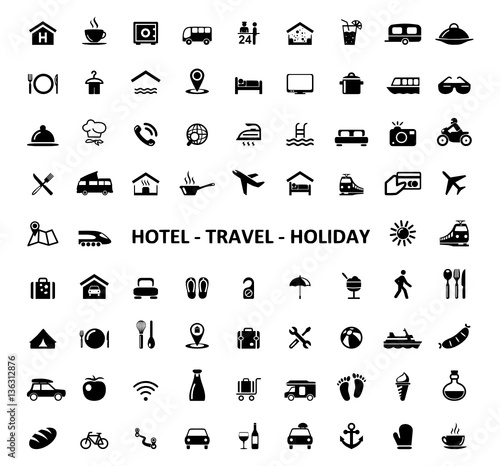 Icons Hotel Travel Holiday