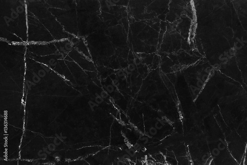 Black marble natural pattern for background, abstract black and