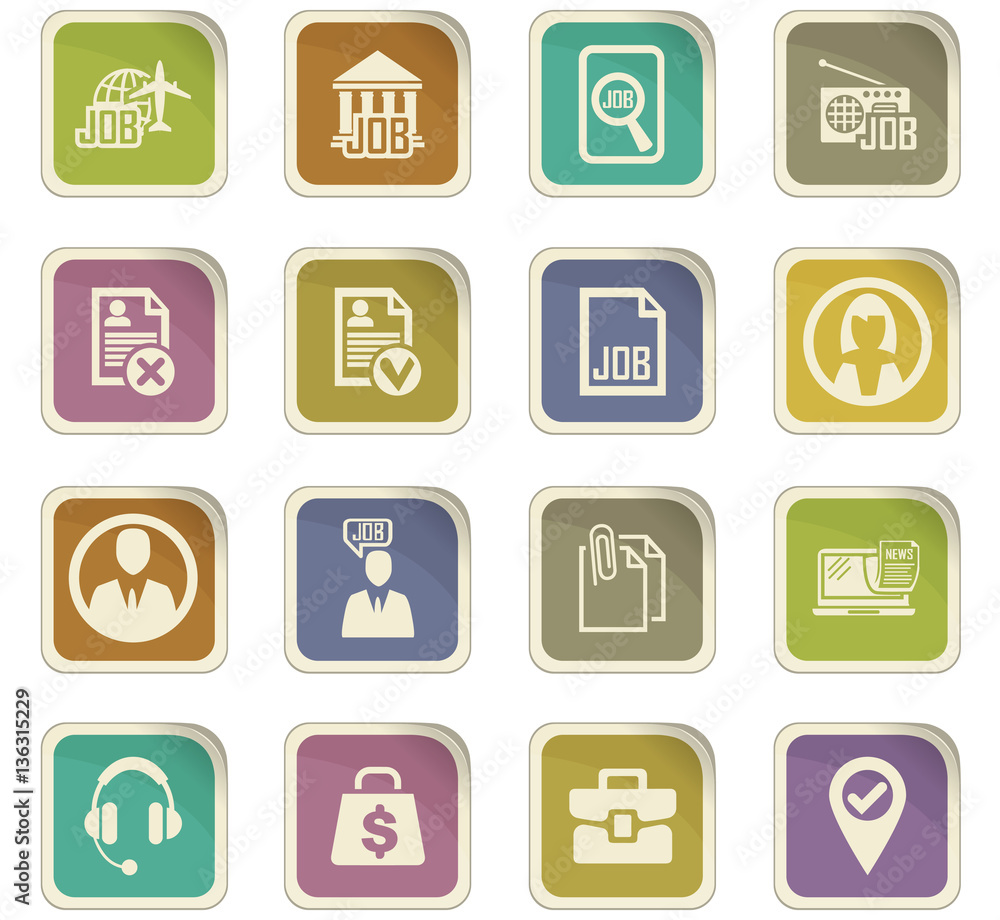 Job icons set Job icons set