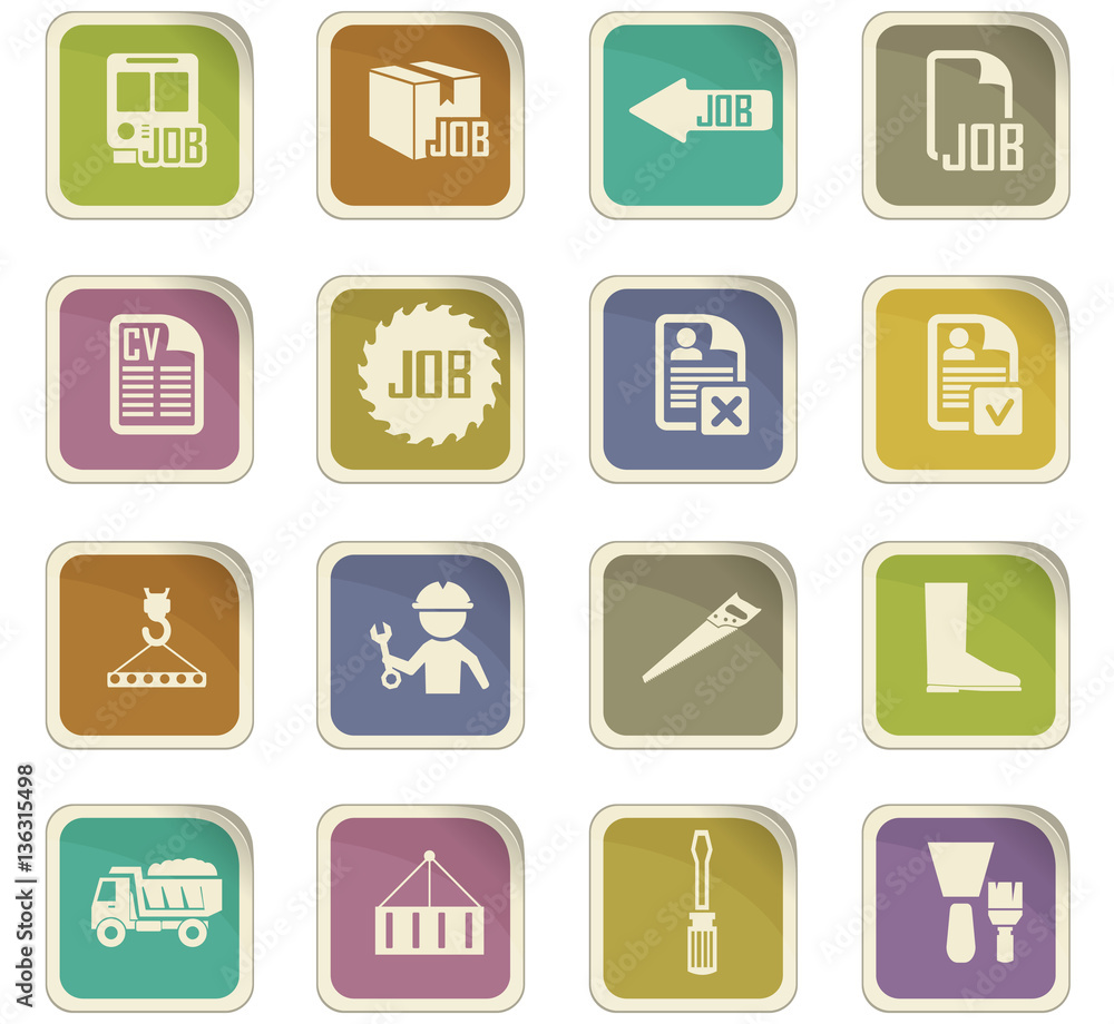 Job icons set Job icons set