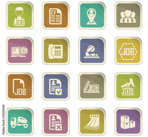 Job icons set