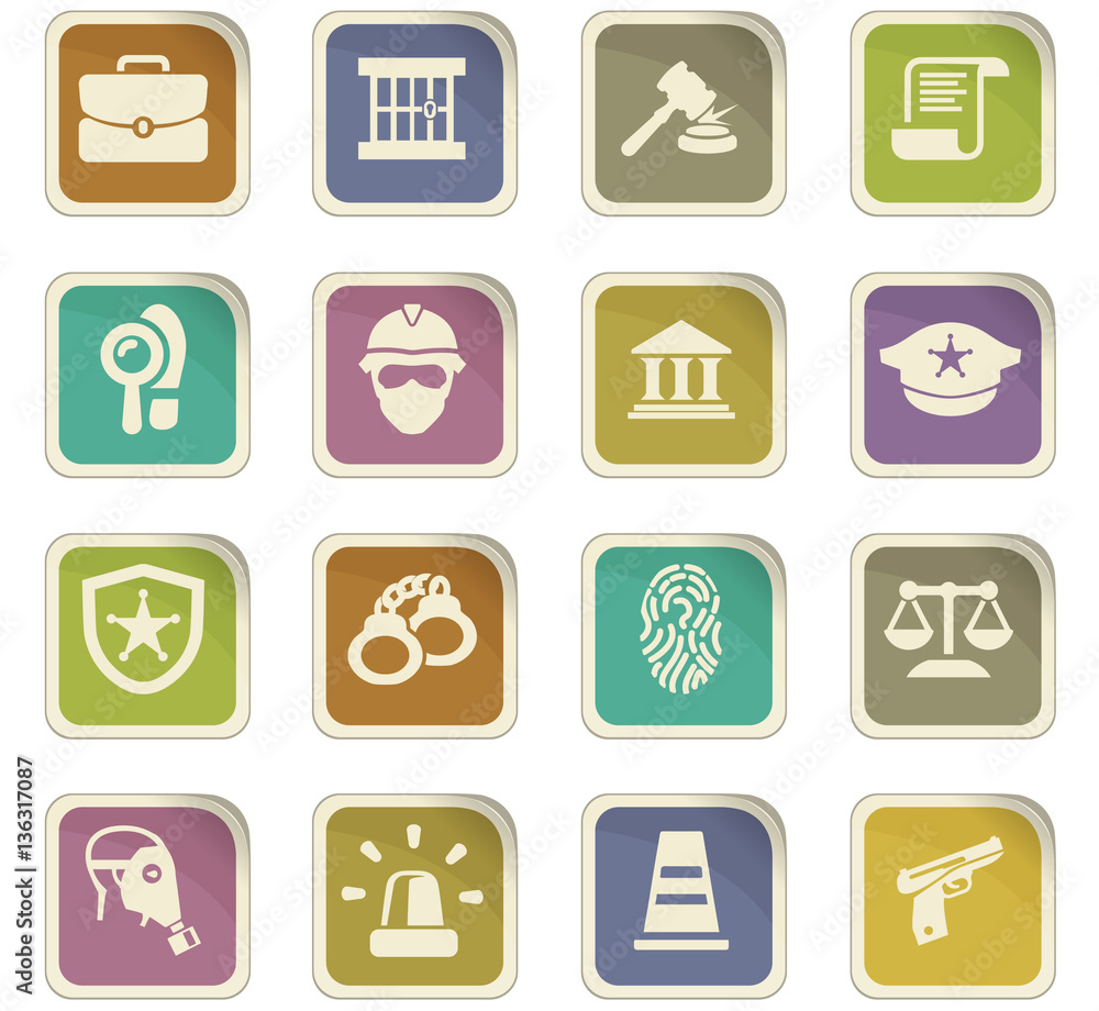Police icons set Police icons set
