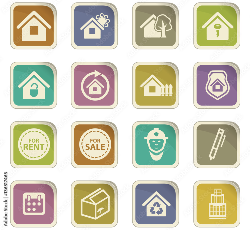 Real estate icons set Real estate icons set