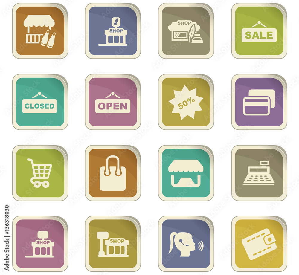 Shop icons set Shop icons set