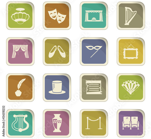 Theater icons set
