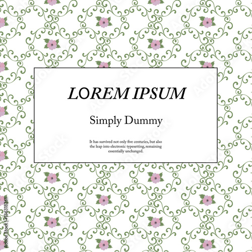 Fototapeta Naklejka Na Ścianę i Meble -  Curly vintage background with flowers.