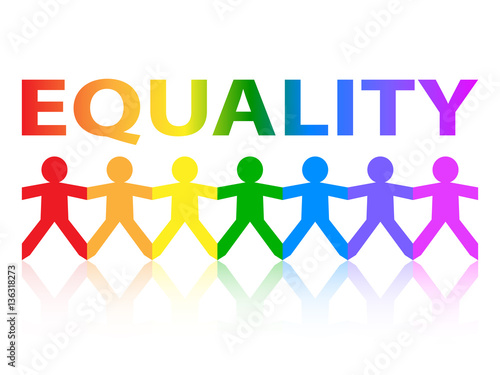 Equality Paper People Rainbow