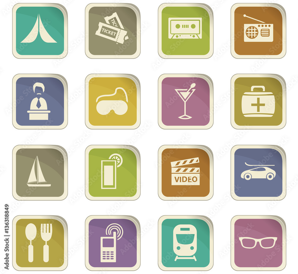 Travel icons set Travel icons set