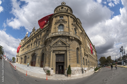 View of the historical haydarpasa train station in istanbul