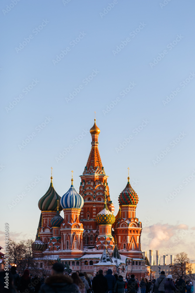 Temple with golden cupolas day