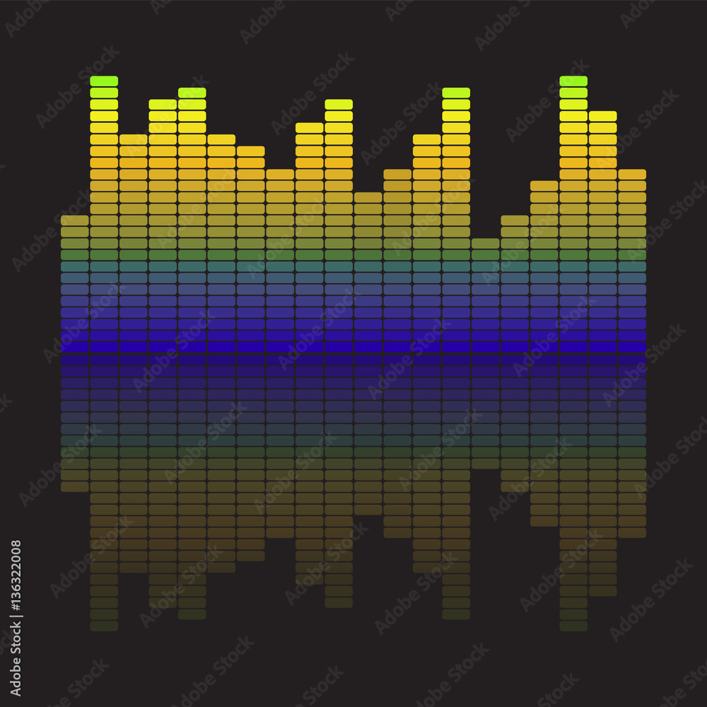 Vector music equalizer. Vector illustration. Vector music equalizer. Vector illustration.