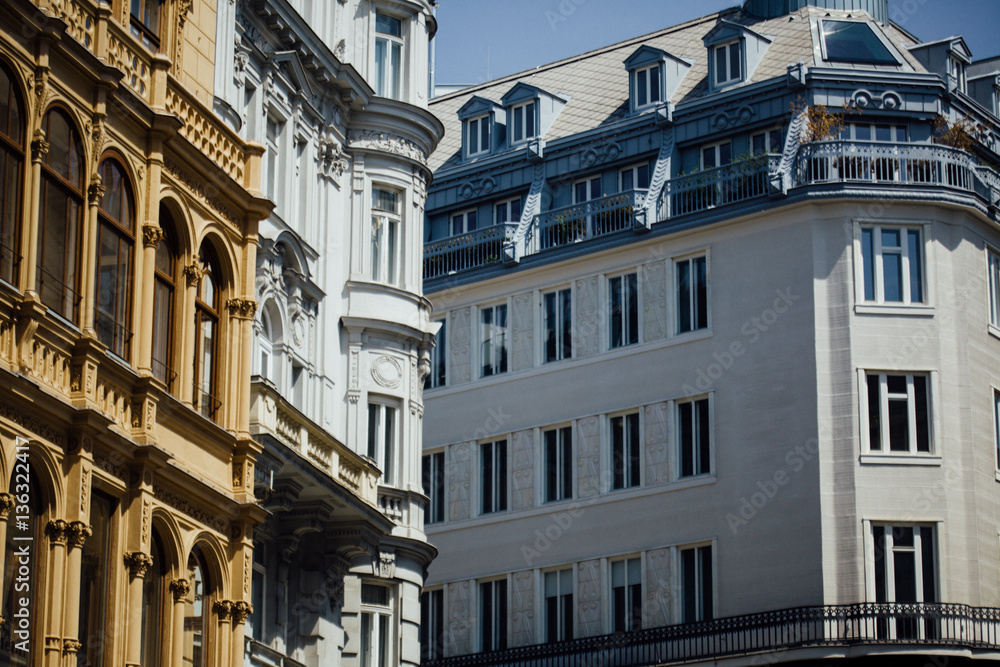 Alte Architekturbeispiele im Stadtzentrum von Wien, Österreich