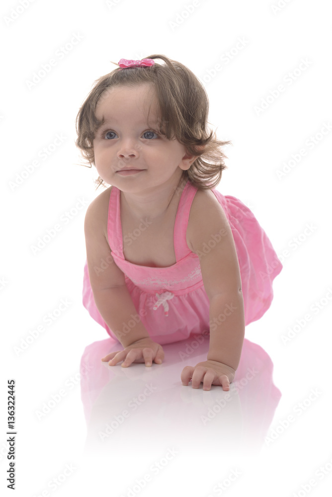 Adorable Crawling Girl