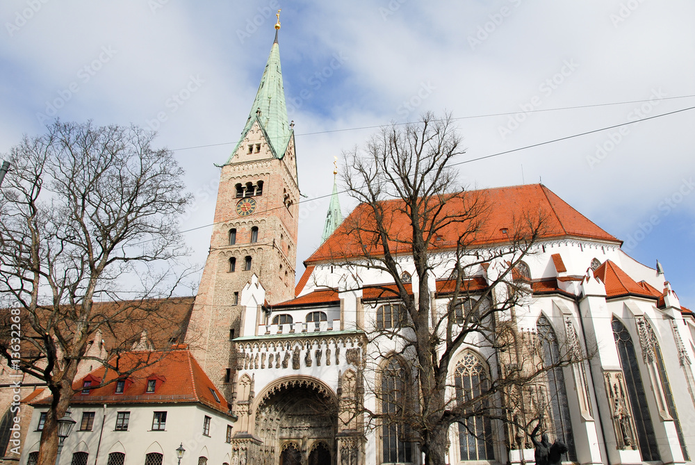 Fototapeta premium ロマンチック街道沿いの街 アウクスブルク大聖堂（ドイツ・アウクスブルク）