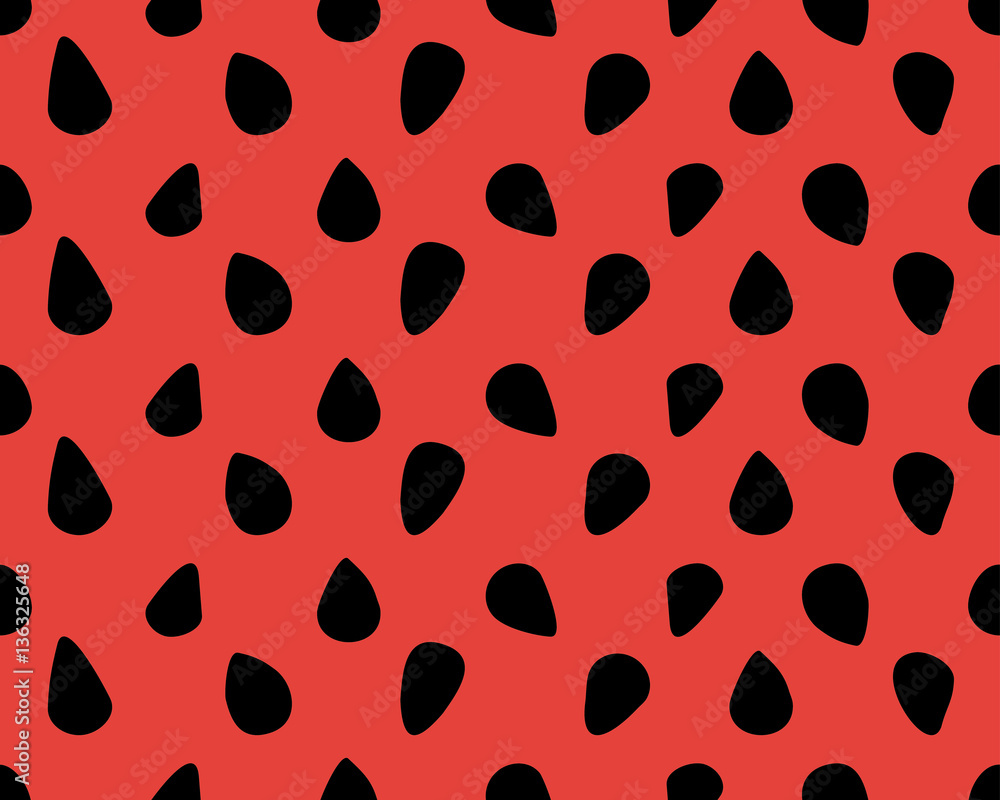 Dots and circles. Black on red color Dots and circles. Black on red color