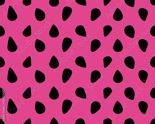 Dots and circles. Black on pink color