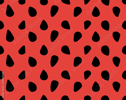 Dots and circles. Black on red color