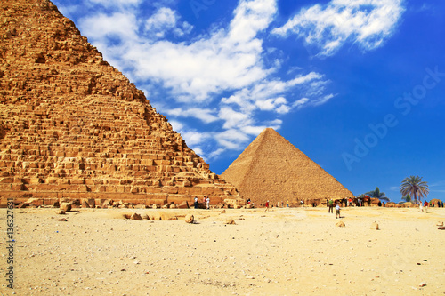 The Great Pyramid of Giza at the Pyramid of Khafre, Egypt