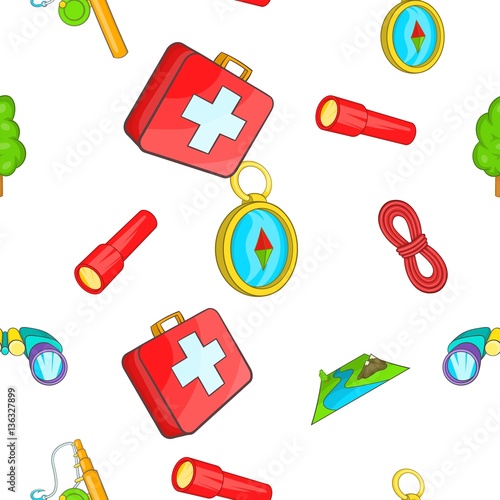 Encampment pattern, cartoon style