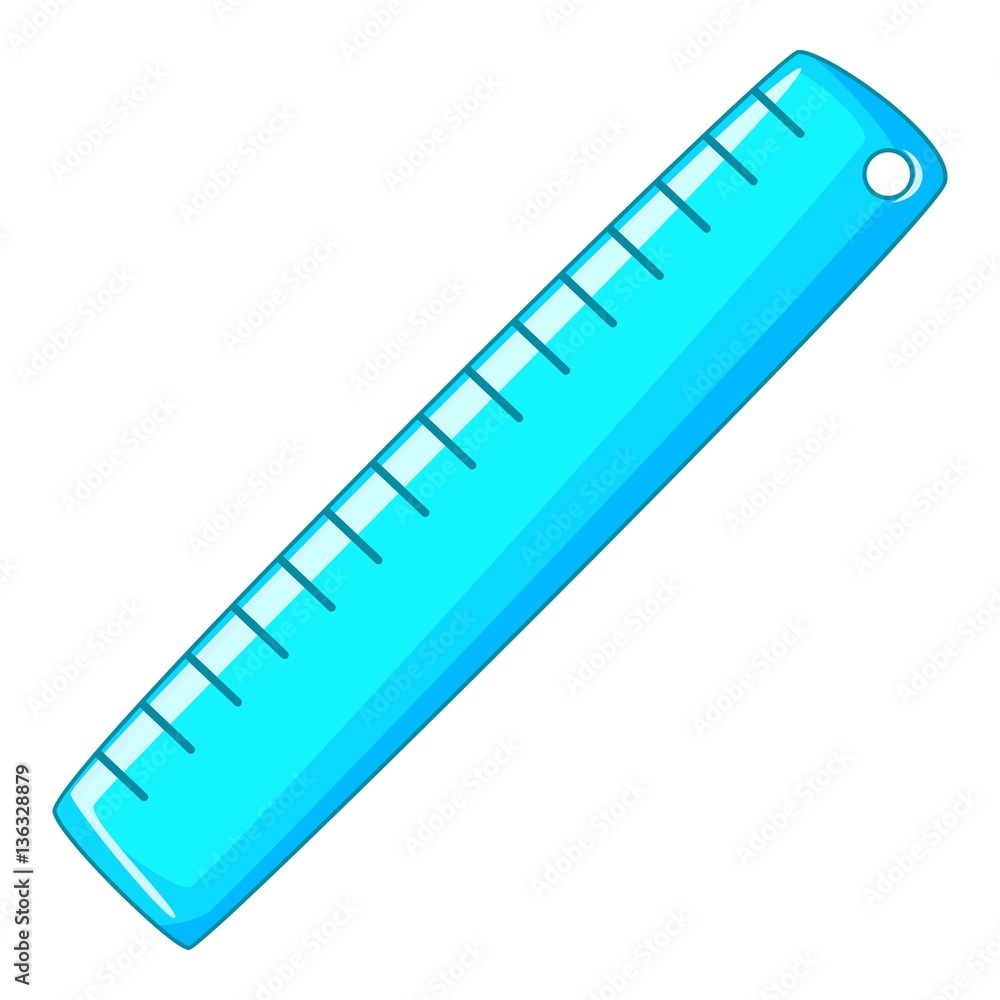 Ruler icon, cartoon style Ruler icon, cartoon style