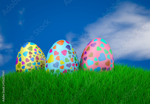 Three Easter eggs