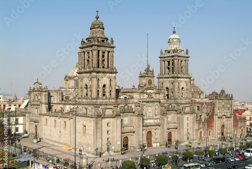 Metropolitana cathedral on Zocalo square at Mexico City