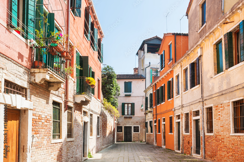 Beautiful street  in Venice, Italy