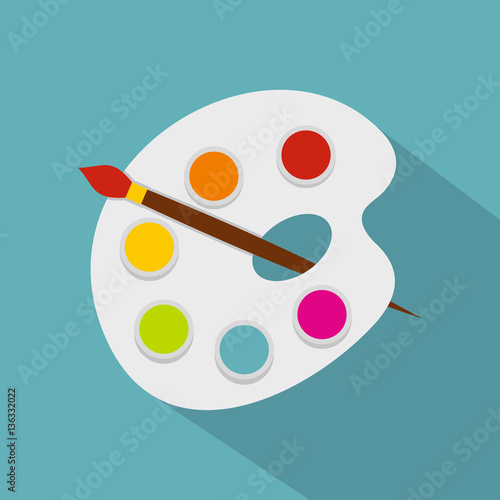 Palette icon, flat style