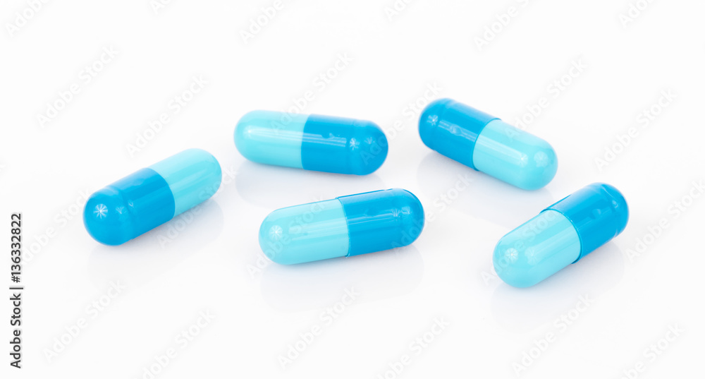 pills capsules isolated on white background pills capsules isolated on white background