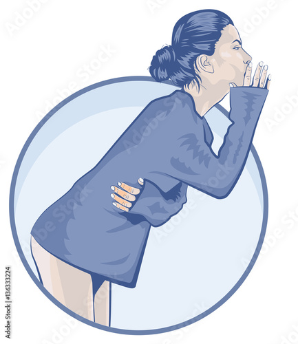 Woman undressed light blue color vector image