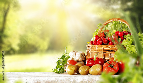 Fototapeta Naklejka Na Ścianę i Meble -  vegetables and spring time 