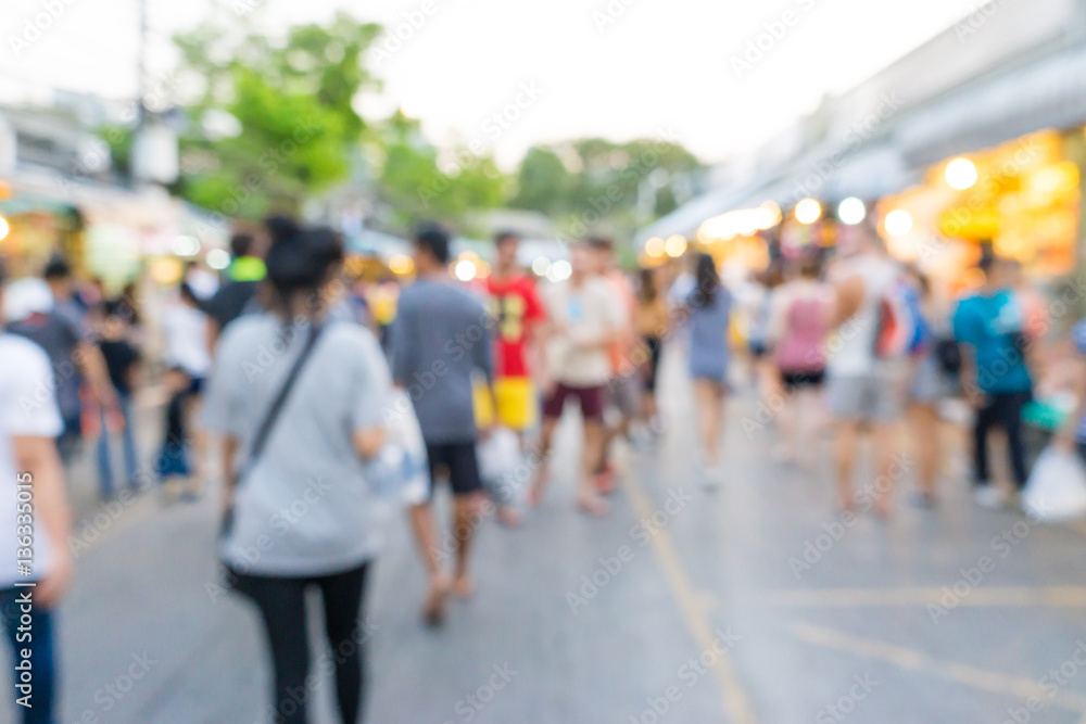 Blurred Chatuchak or Jatujak Weekend Market It's the largest mar Blurred Chatuchak or Jatujak Weekend Market It's the largest mar