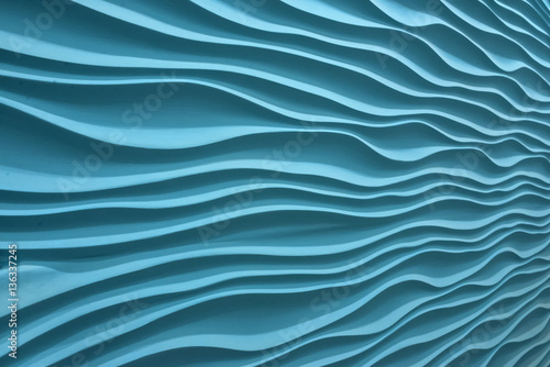 Fotografie A fragment of a decorative wall plaster with a three-dimensional