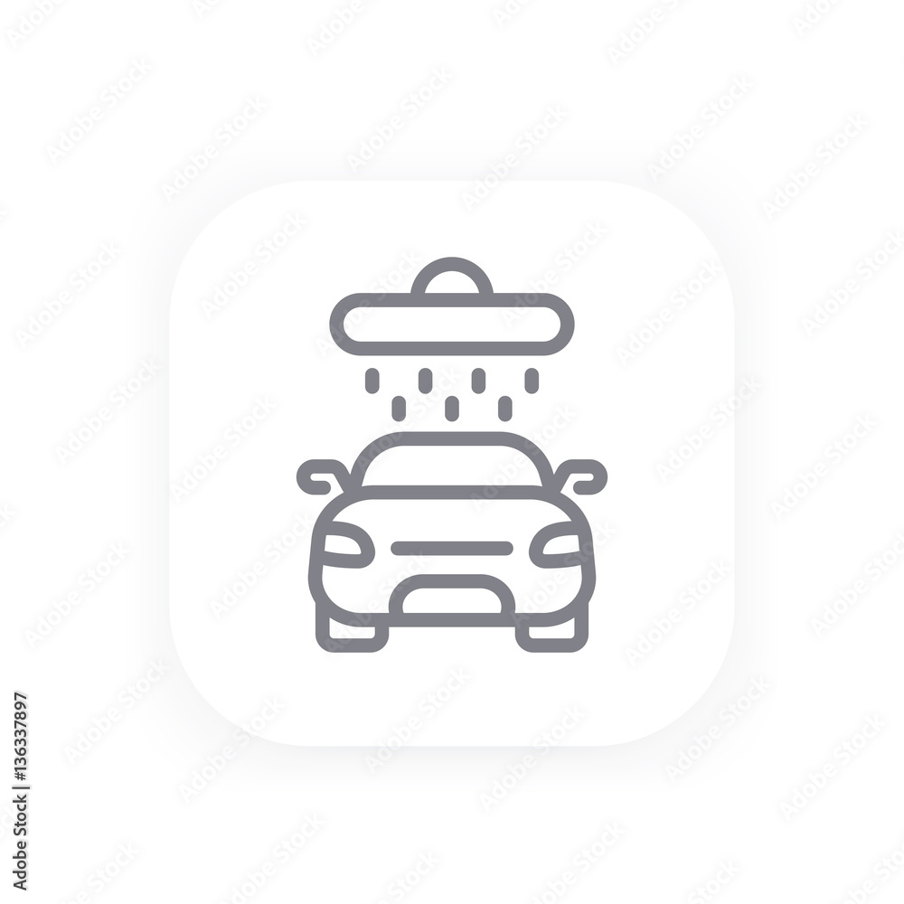 Obraz premium car wash linear icon