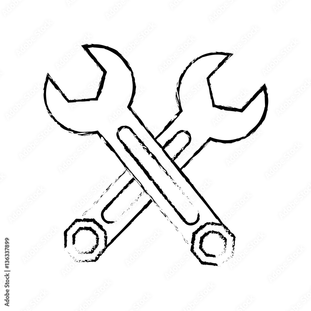 repair workshop emblem icon image vector illustration design 