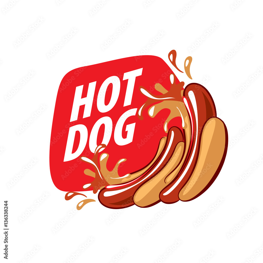 Fototapeta premium vector logo hot dog