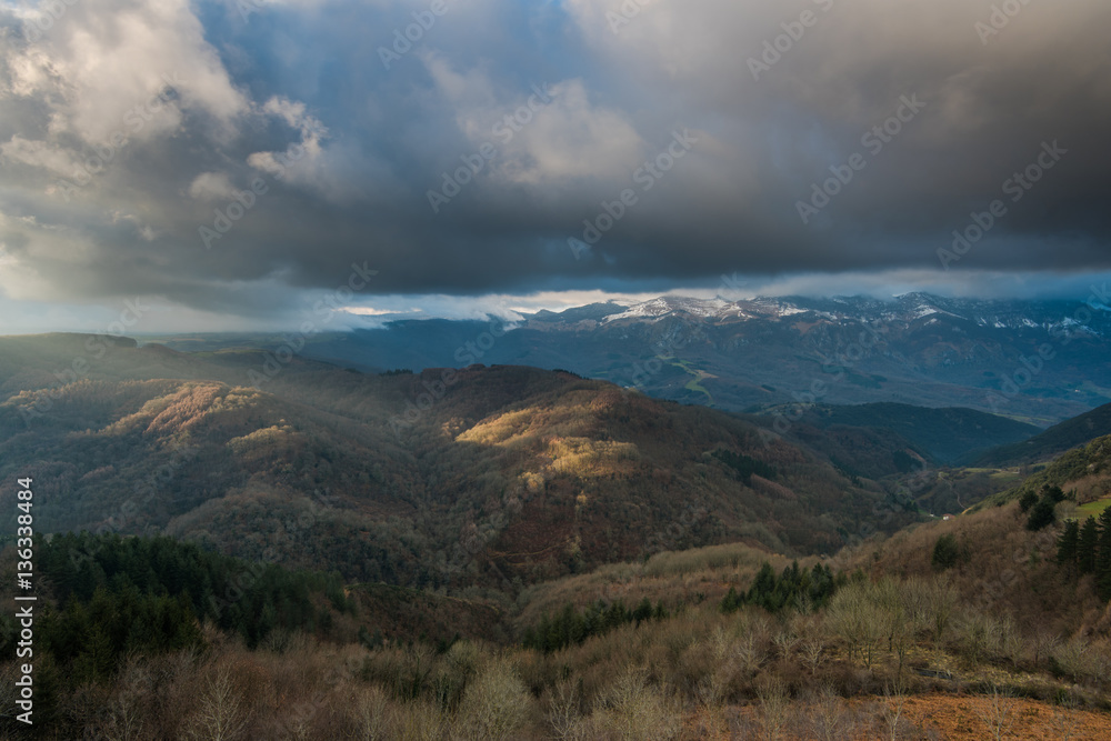 Mountain view from Azpirotz in Navarra,Spain