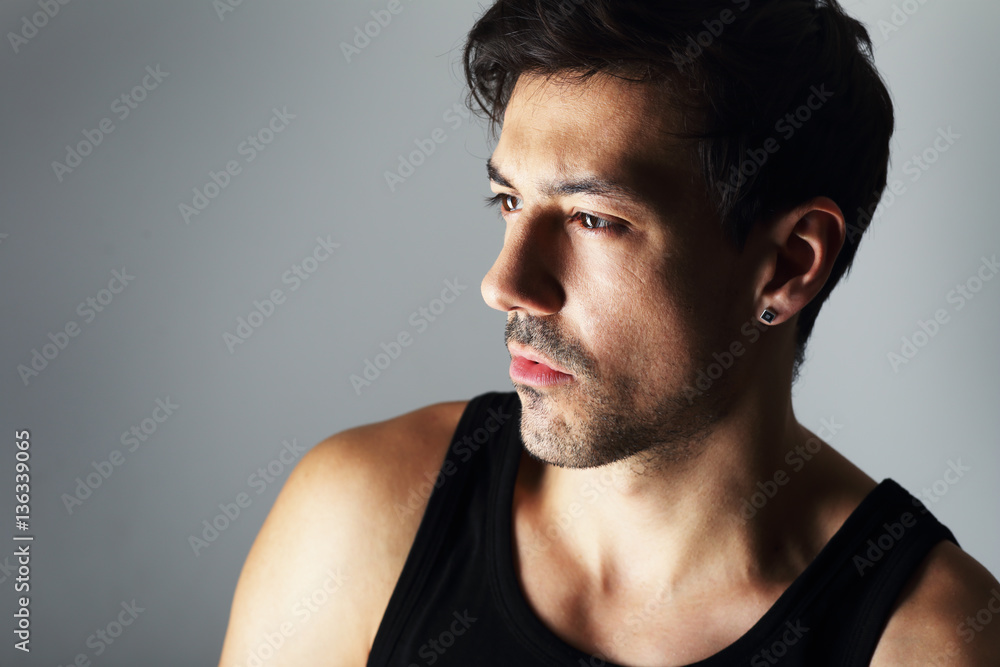 Fototapeta premium handsome man close up