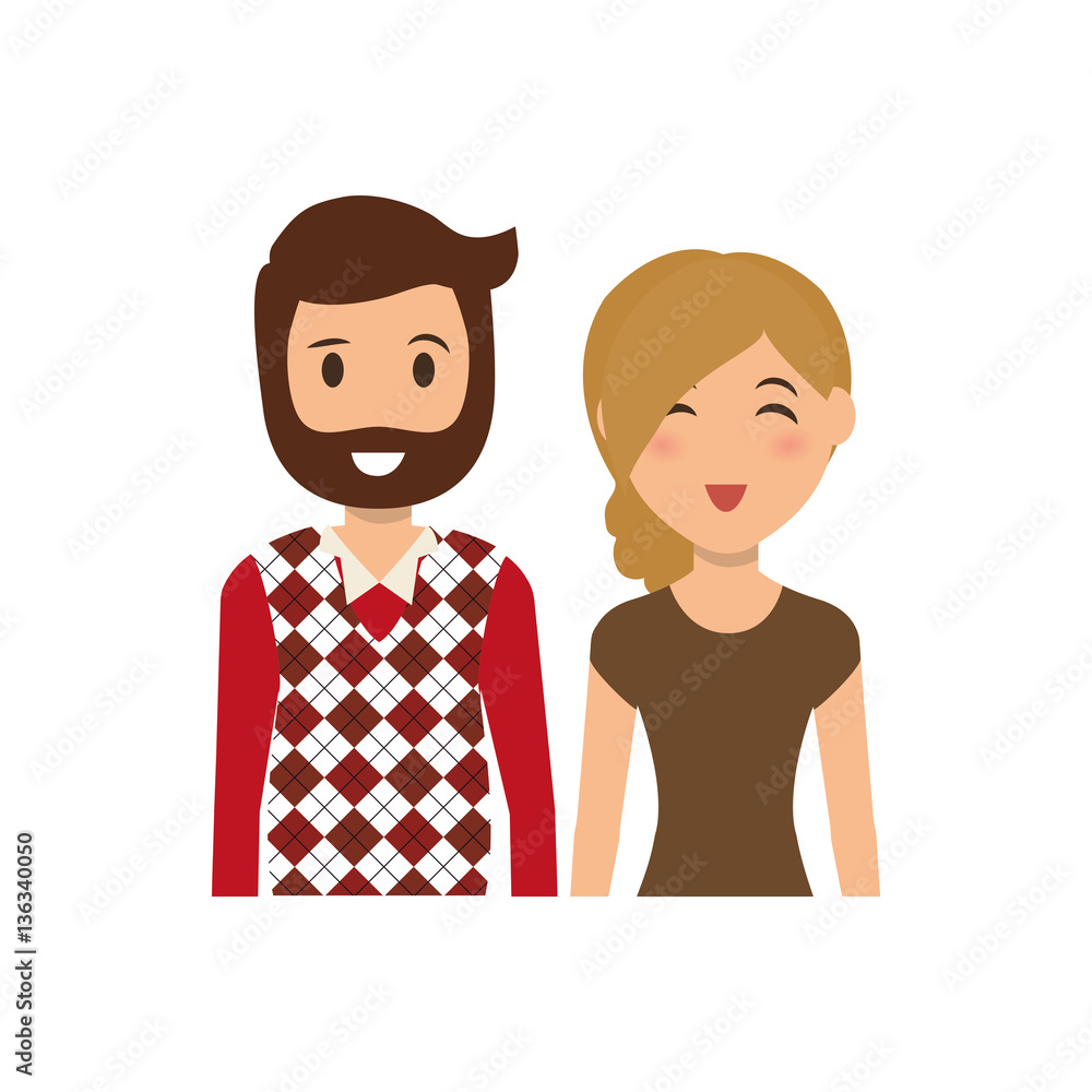 Cute couple cartoon icon vector illustration graphic design Cute couple cartoon icon vector illustration graphic design