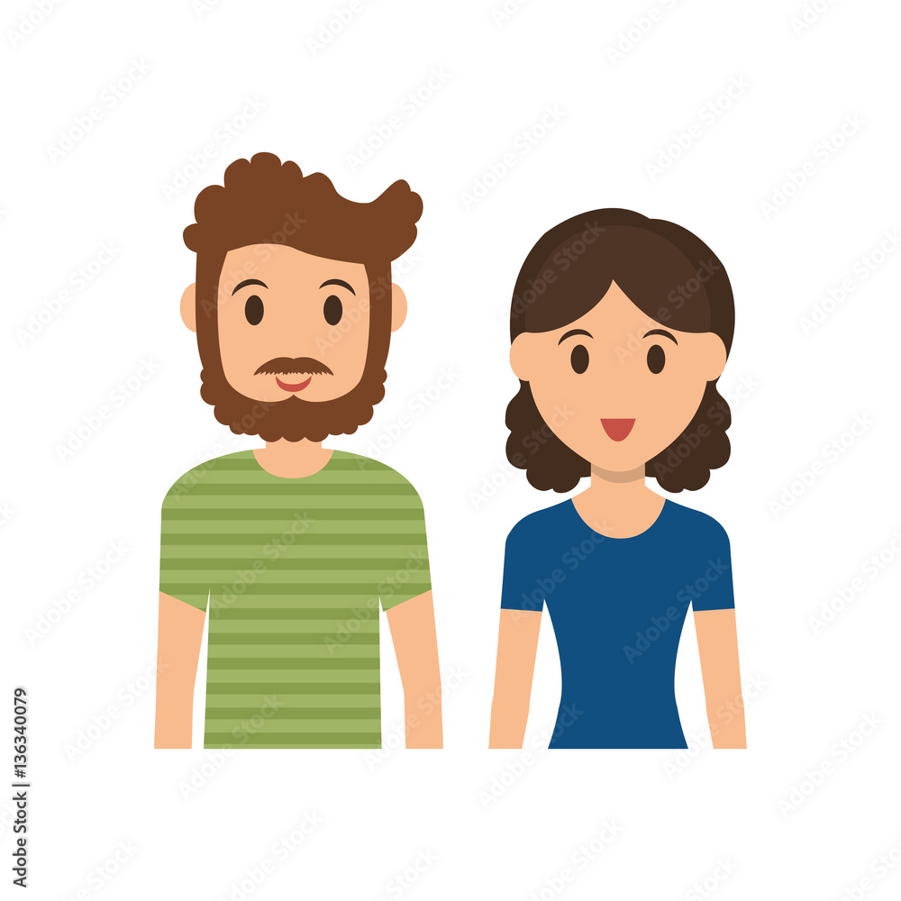 Cute couple cartoon icon vector illustration graphic design Cute couple cartoon icon vector illustration graphic design