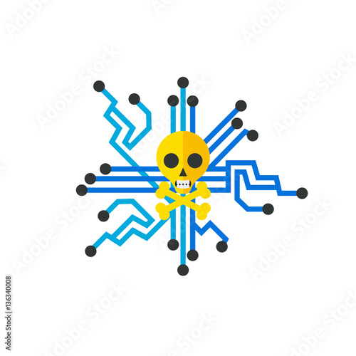 Computer trespassing concept icon