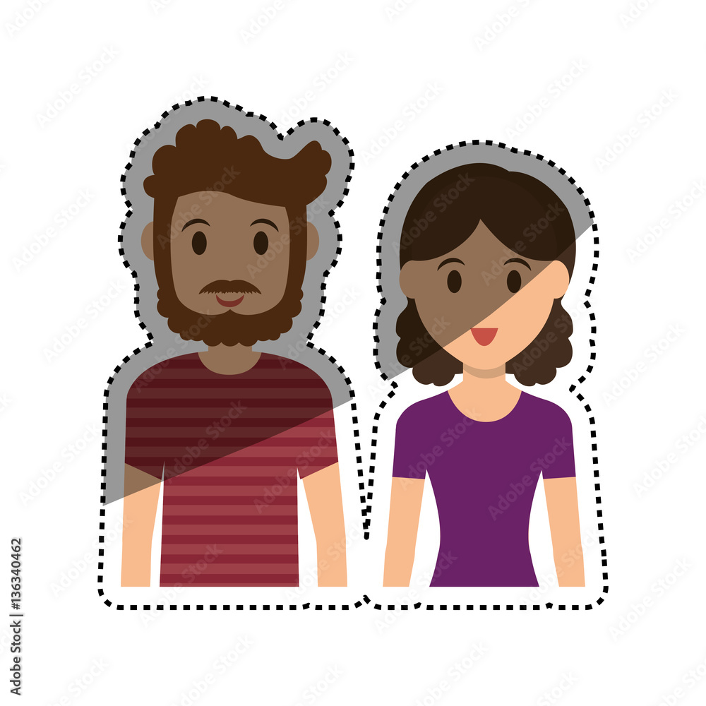 Cute couple cartoon icon vector illustration graphic design Cute couple cartoon icon vector illustration graphic design