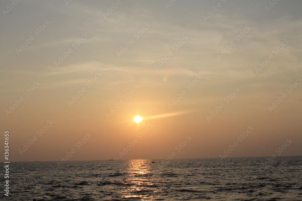  Sunset over the Indian ocean