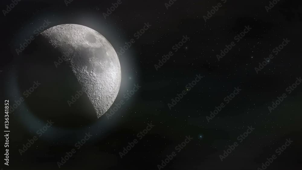Moon with halo Moon with halo
